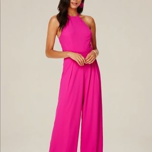 Bebe hot pink jumpsuit.
